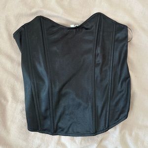 Black Corset Top-Strapless